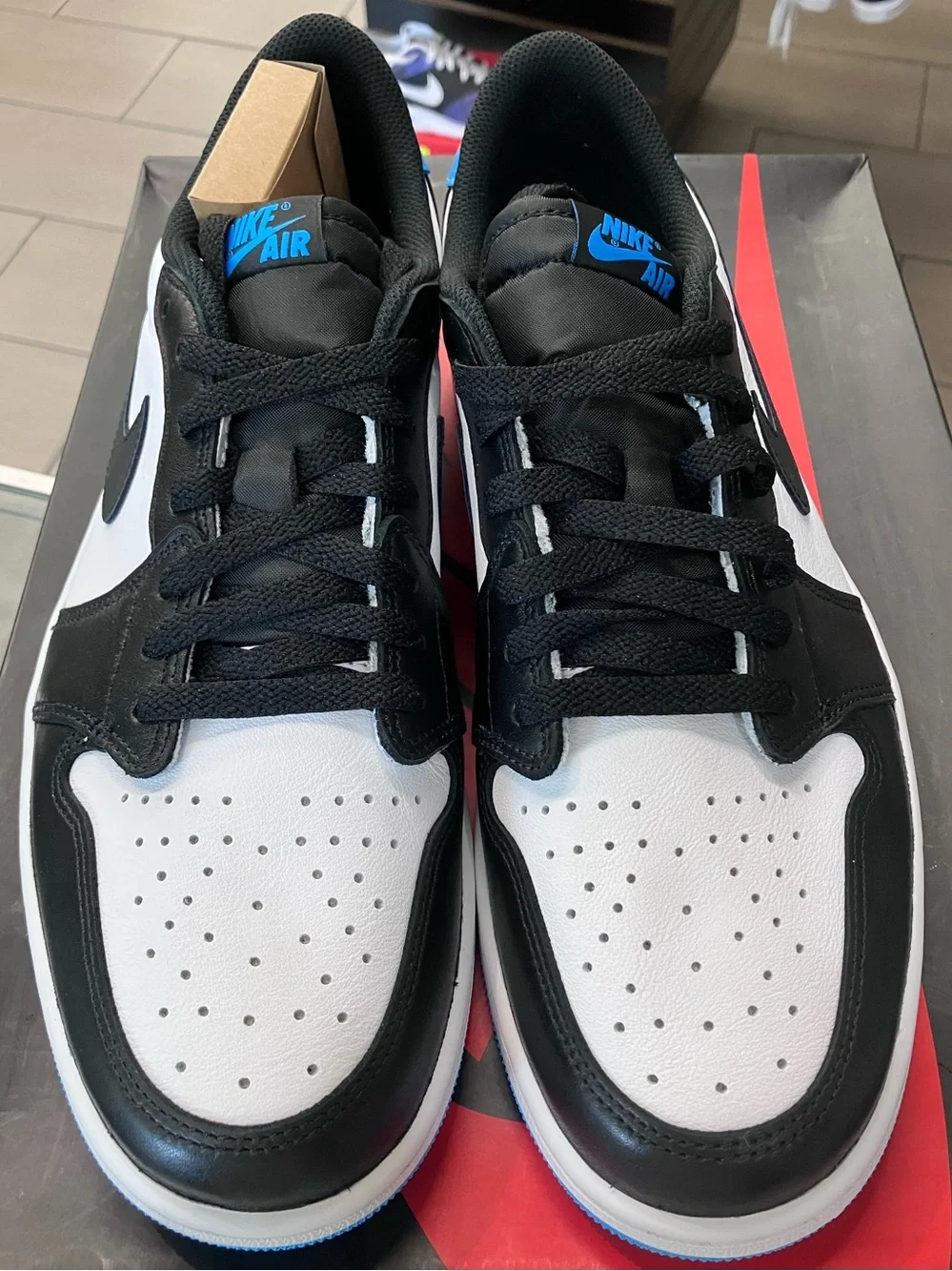 Air Jordan 1 Retro Low Black Dark Powder Blue Size 12